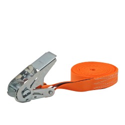 10x stk. Umreifungsgurt 25 mm mit Druckratsche – 6 m – 800 daN Orange