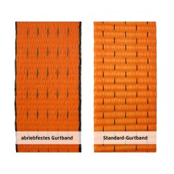 Zurrgurt 5000kg 2-teilig 50mm – 8 m mit Langarm-Druckratsche und Sicherungszurrhaken – 2500daN abriebfest