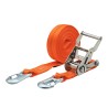 Zurrgurt 2000kg 2-teilig 35mm – 6 m mit Druckratsche und Sicherungszurrhaken – 1000daN Orange