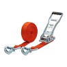 Zurrgurt 5000kg 2-teilig 50mm – 10 m mit Langarm-Zugratsche und Sicherungszurrhaken – 2500daN Orange
