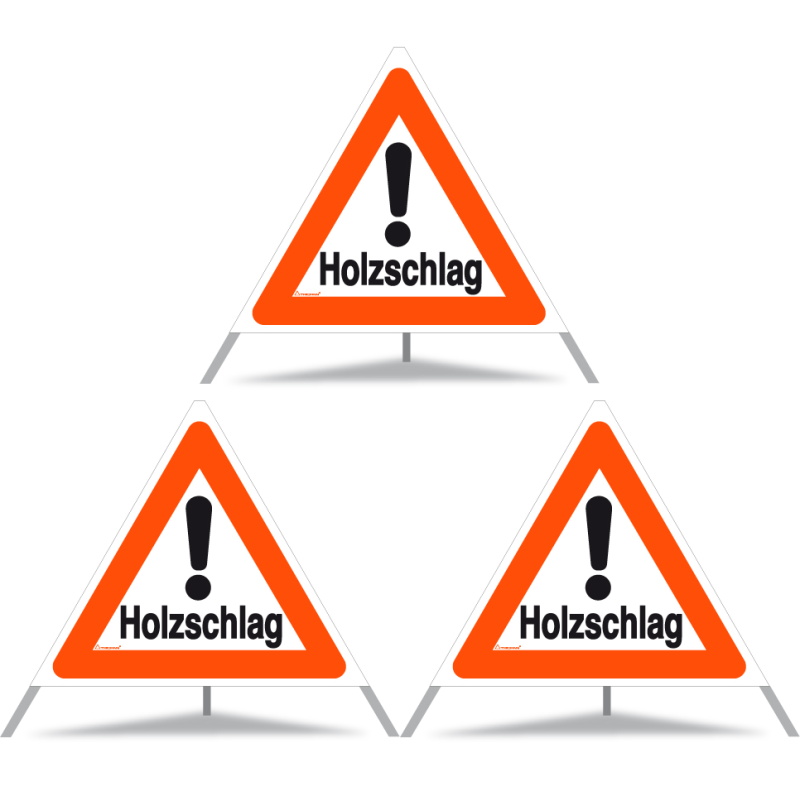 TRIOPAN Faltsignal 90 Tagesleuchtend mit Etui (3x Holzschlag)