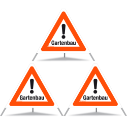 TRIOPAN Faltsignal 60 Tagesleuchtend mit Etui (3x Gartenbau)