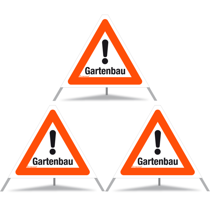 TRIOPAN Faltsignal 60 Tagesleuchtend mit Etui (3x Gartenbau)