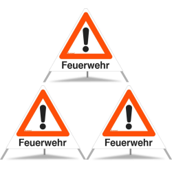 TRIOPAN Faltsignal 70 Tagesleuchtend mit Etui (3x Feuerwehr)