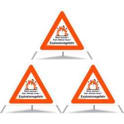 TRIOPAN Faltsignal 60 Tagesleuchtend mit Etui (3x Explosionsgefahr)