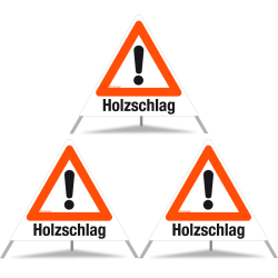 TRIOPAN Faltsignal 70 Tagesleuchtend mit Etui (3x Holzschlag)