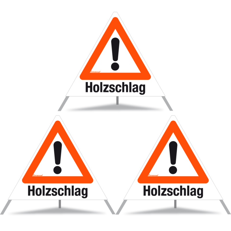 TRIOPAN Faltsignal 70 Tagesleuchtend mit Etui (3x Holzschlag)