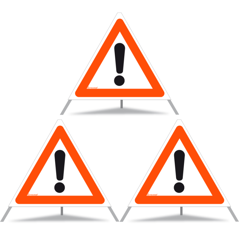 TRIOPAN Faltsignal 70 Tagesleuchtend mit Etui (3x Andere Gefahren)