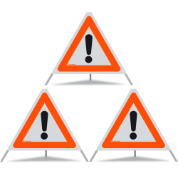 TRIOPAN Faltsignal 60 R1 Reflektierend mit Etui (3x Andere Gefahren)