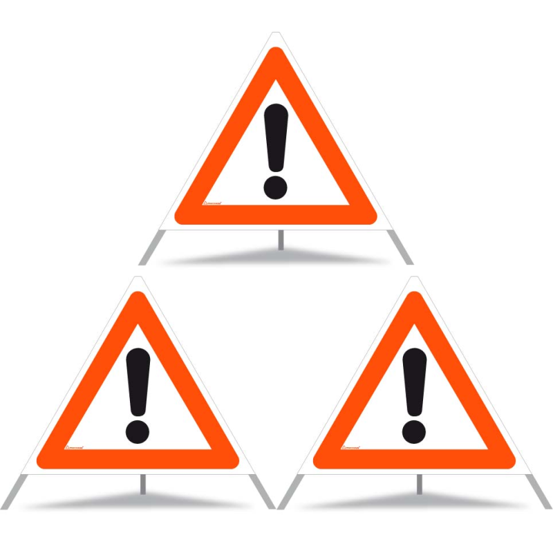 TRIOPAN Faltsignal 90 Tagesleuchtend mit Etui (3x Andere Gefahren)