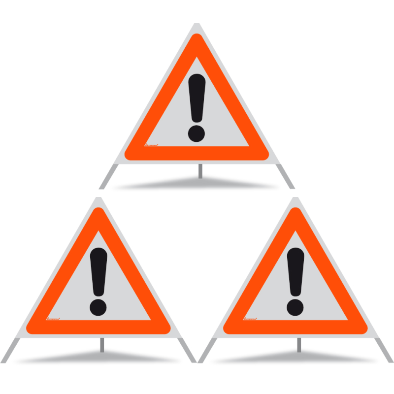 TRIOPAN Faltsignal 90 R1 Reflektierend mit Etui (3x Andere Gefahren)