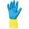 144 Paar KENORA STRONGHAND® Handschuhe aus Neopren/Latex, blau/gelb, ISO EN 374, Kat 3