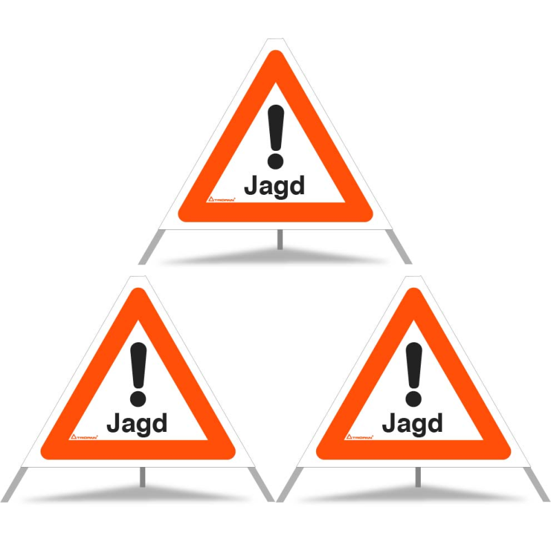 TRIOPAN Faltsignal 60 Tagesleuchtend mit Etui (3x Jagd)
