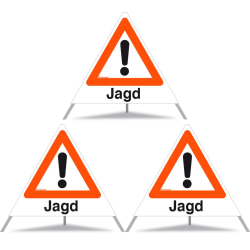 TRIOPAN Faltsignal 70 Tagesleuchtend mit Etui (3x Jagd)