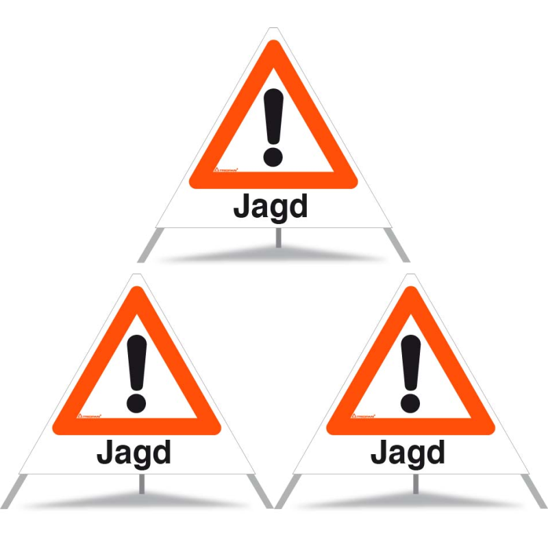 TRIOPAN Faltsignal 70 Tagesleuchtend mit Etui (3x Jagd)