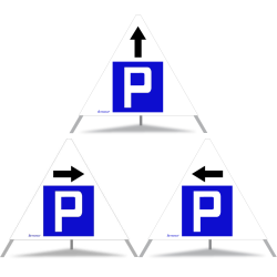 TRIOPAN Faltsignal 70 Tagesleuchtend Kombi mit Etui (3x Parkieren gestattet)