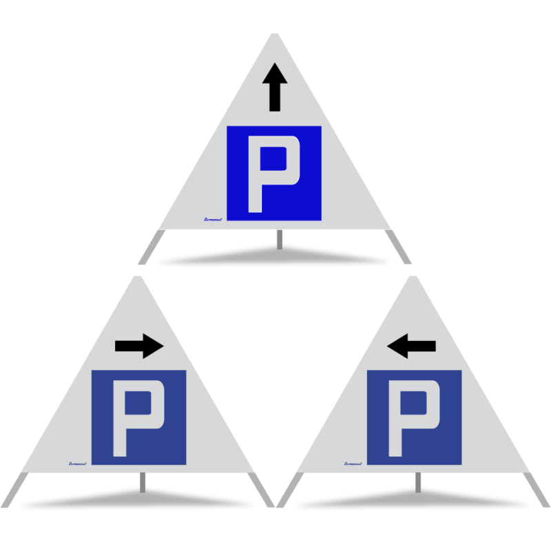 TRIOPAN Faltsignal 90 R2 Retro-reflektierend Kombi mit Etui (3x Parkieren gestattet)
