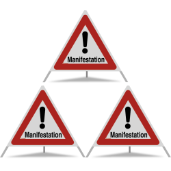 TRIOPAN Faltsignal 90 R2 Retro-reflektierend mit Etui (3x Manifestation)