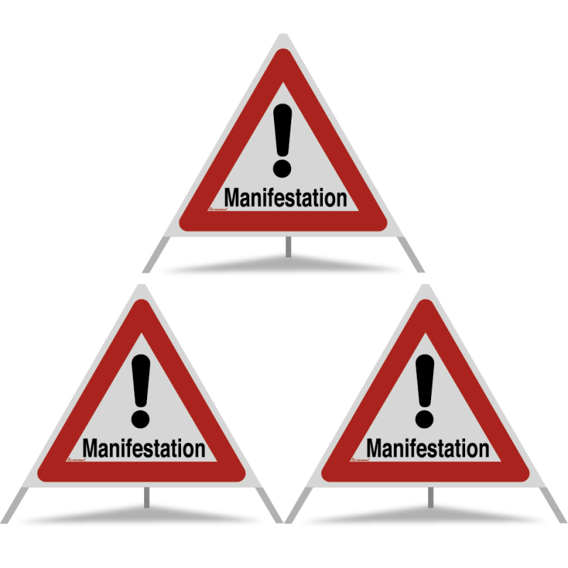 TRIOPAN Faltsignal 90 R2 Retro-reflektierend mit Etui (3x Manifestation)