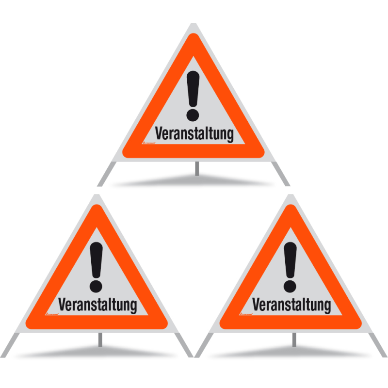 TRIOPAN Faltsignal 90 R1 Reflektierend mit Etui (3x Veranstaltung)
