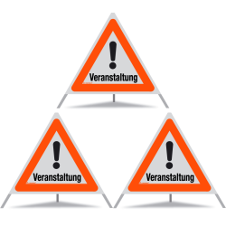 TRIOPAN Faltsignal 70 R1 Reflektierend mit Etui (3x Veranstaltung)