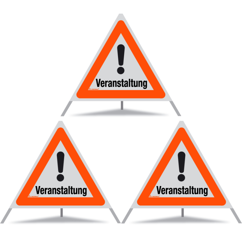 TRIOPAN Faltsignal 70 R1 Reflektierend mit Etui (3x Veranstaltung)