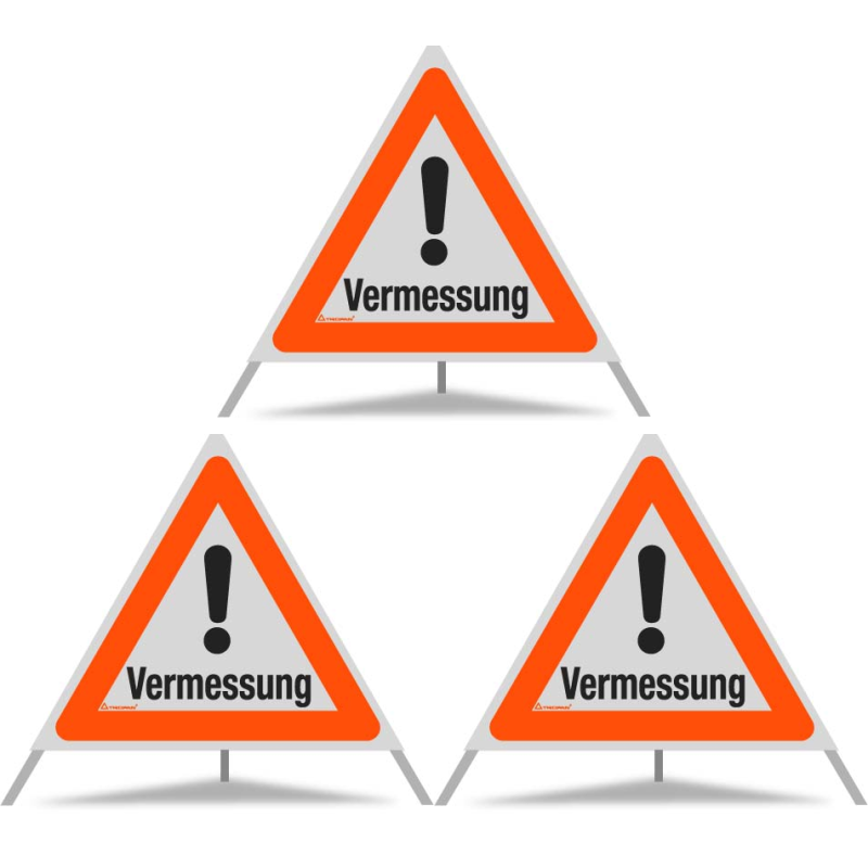TRIOPAN Faltsignal 70 R1 Reflektierend mit Etui (3x Vermessung)
