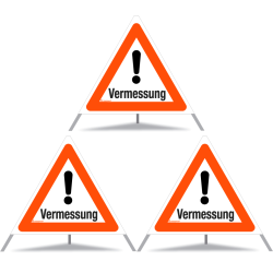 TRIOPAN Faltsignal 70 Tagesleuchtend mit Etui (3x Vermessung)