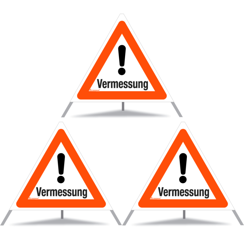 TRIOPAN Faltsignal 70 Tagesleuchtend mit Etui (3x Vermessung)
