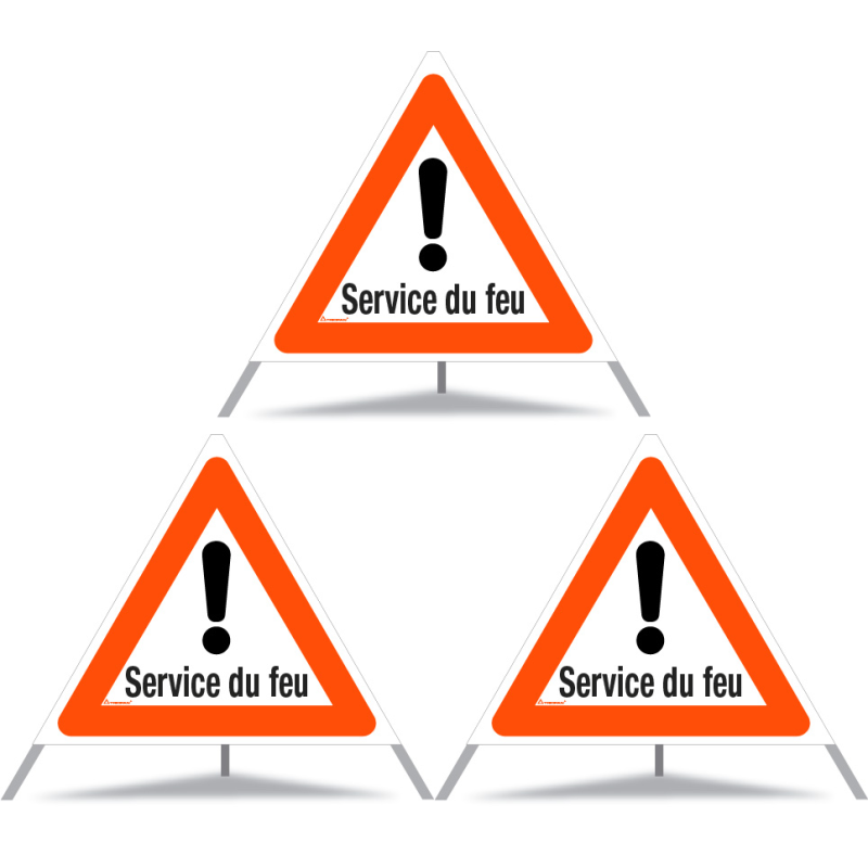TRIOPAN Faltsignal 90 Tagesleuchtend mit Etui (3x Service du feu)