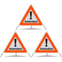 TRIOPAN Faltsignal 90 R1 Reflektierend mit Etui (3x Verkehrsdienst)