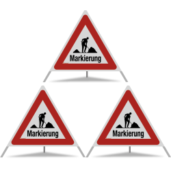 TRIOPAN Faltsignal 90 R2 Retro-reflektierend mit Etui (3x Markierung)