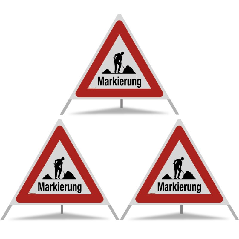 TRIOPAN Faltsignal 90 R2 Retro-reflektierend mit Etui (3x Markierung)