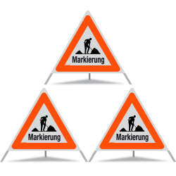 TRIOPAN Faltsignal 90 R1 Reflektierend mit Etui (3x Markierung)