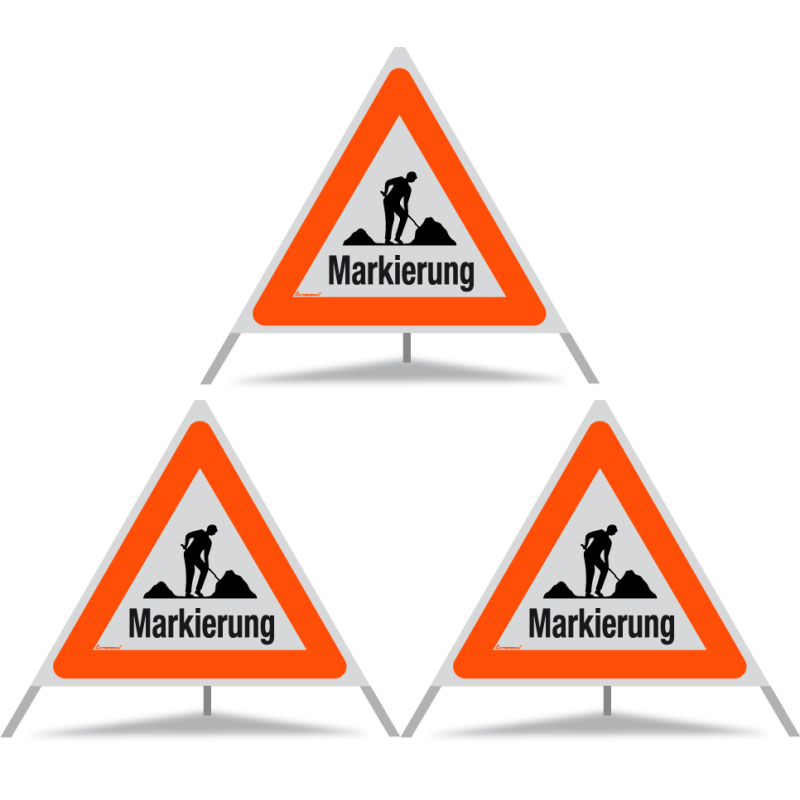 TRIOPAN Faltsignal 90 R1 Reflektierend mit Etui (3x Markierung)