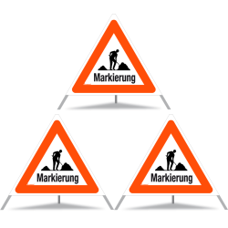 TRIOPAN Faltsignal 90 Tagesleuchtend mit Etui (3x Markierung)
