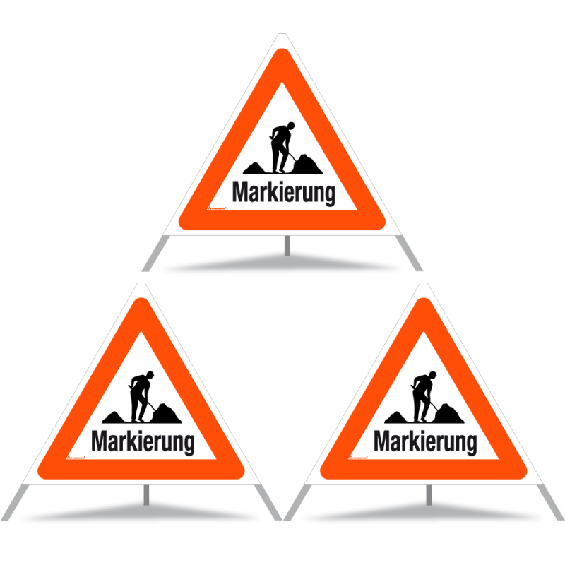 TRIOPAN Faltsignal 90 Tagesleuchtend mit Etui (3x Markierung)