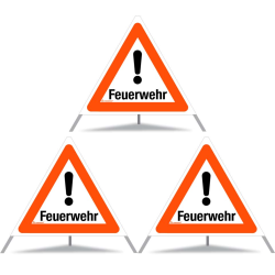 TRIOPAN Faltsignal 70 Tagesleuchtend mit Etui (3x Feuerwehr)