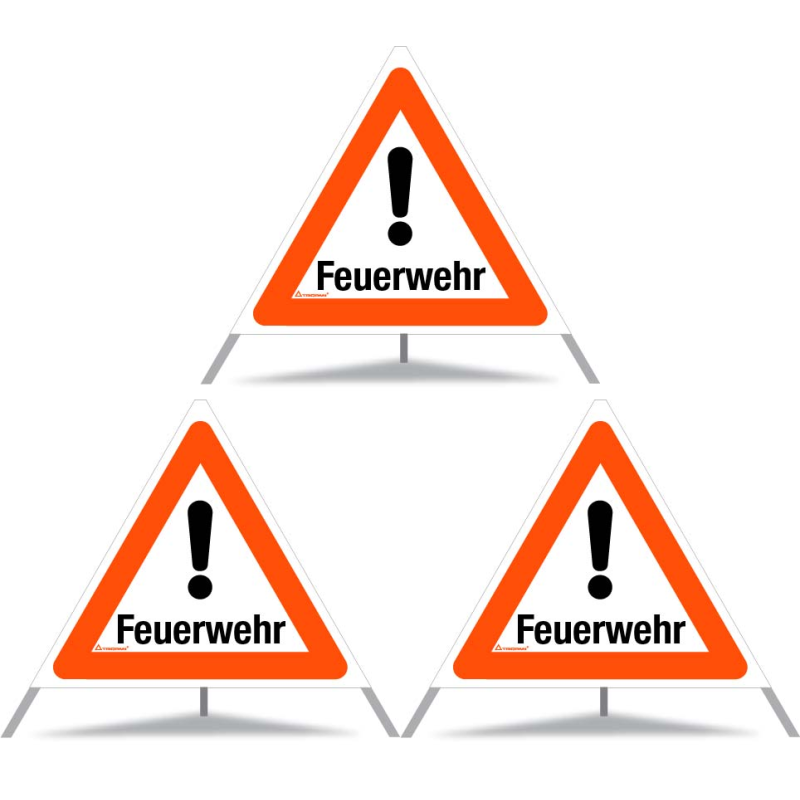 TRIOPAN Faltsignal 70 Tagesleuchtend mit Etui (3x Feuerwehr)