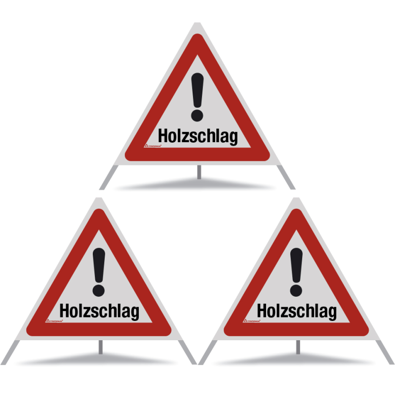 TRIOPAN Faltsignal 70 R2 Retro-reflektierend mit Etui (3x Holzschlag)