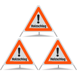 TRIOPAN Faltsignal 70 R1 Reflektierend mit Etui (3x Holzschlag)