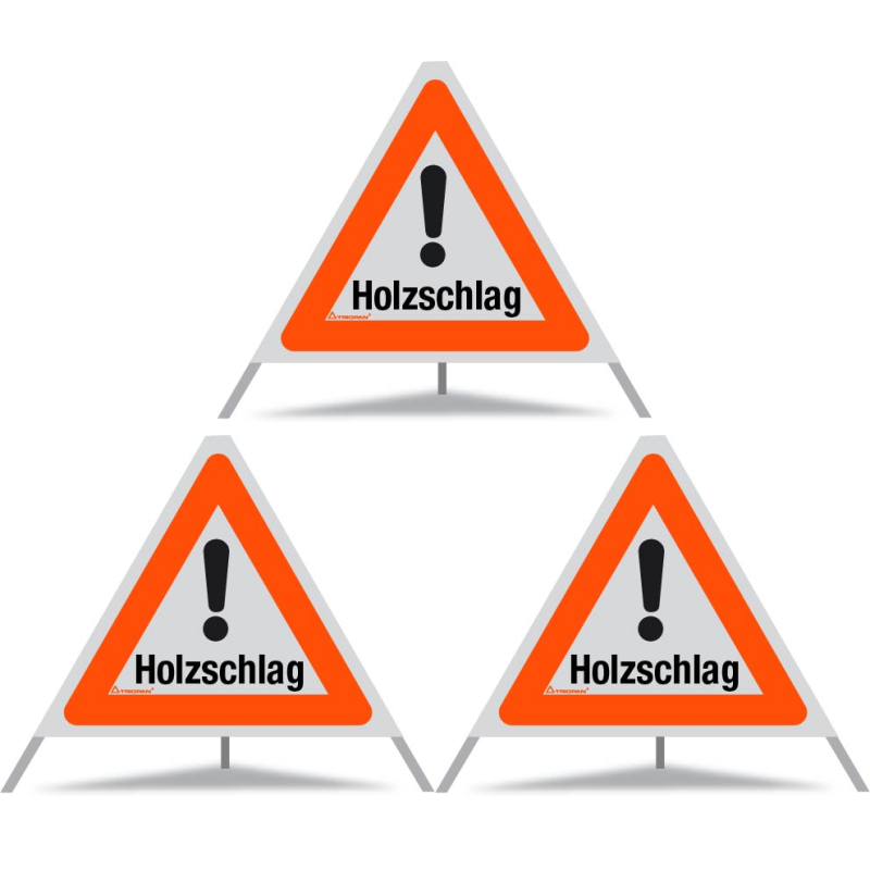 TRIOPAN Faltsignal 70 R1 Reflektierend mit Etui (3x Holzschlag)