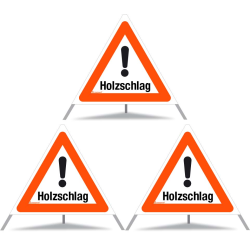 TRIOPAN Faltsignal 70 Tagesleuchtend mit Etui (3x Holzschlag)