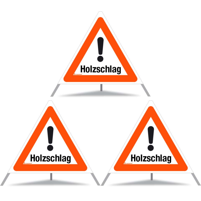 TRIOPAN Faltsignal 70 Tagesleuchtend mit Etui (3x Holzschlag)