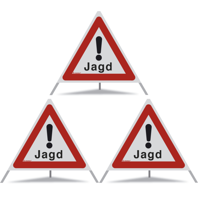 TRIOPAN Faltsignal 70 R2 Retro-reflektierend mit Etui (3x Jagd)