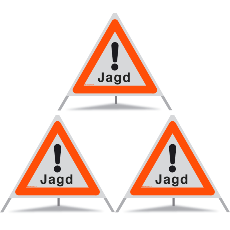 TRIOPAN Faltsignal 70 R1 Reflektierend mit Etui (3x Jagd)