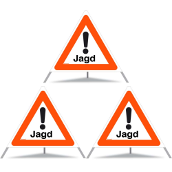 TRIOPAN Faltsignal 70 Tagesleuchtend mit Etui (3x Jagd)