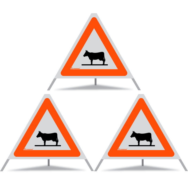 TRIOPAN Faltsignal 60 R1 Reflektierend mit Etui (3x Tiere)