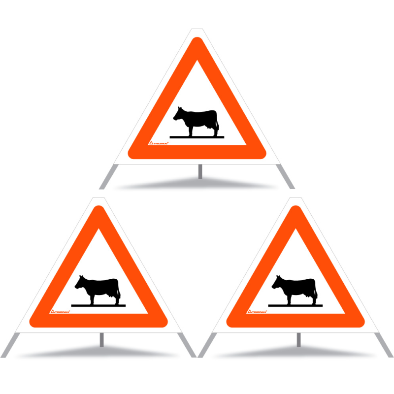 TRIOPAN Faltsignal 60 Tagesleuchtend mit Etui (3x Tiere)