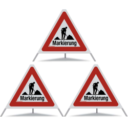 TRIOPAN Faltsignal 60 R2 Retro-reflektierend mit Etui (3x Markierung)